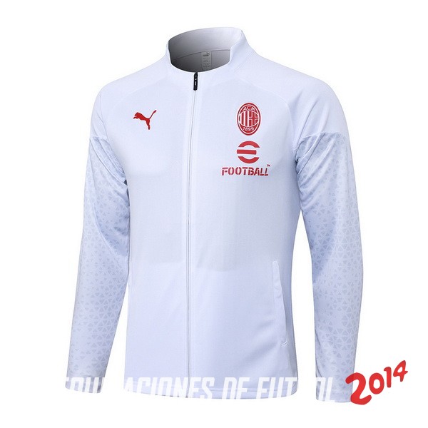 Ropa Deportiva Con Cremallera Larga AC Milan 2023/2024 Blanco