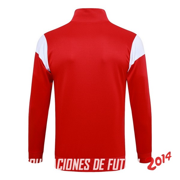 Ropa Deportiva Con Cremallera Larga AC Milan 2023/2024 Rojo Blanco Negro