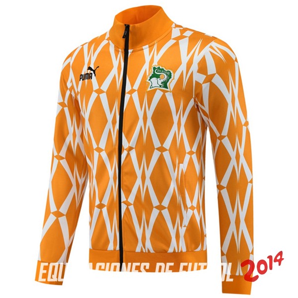 Ropa Deportiva Con Cremallera Larga Costa De Marfil 2023 Naranja