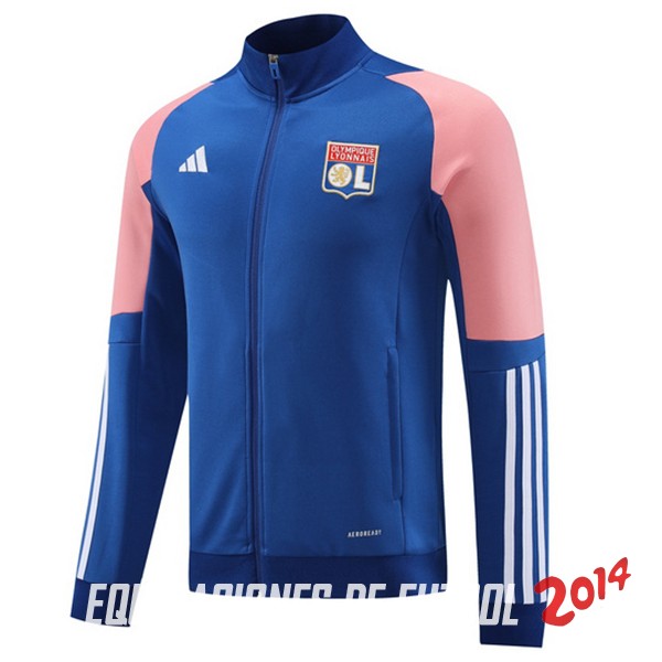 Ropa Deportiva Con Cremallera Larga Lyon 2023/2024 Azul Rosa