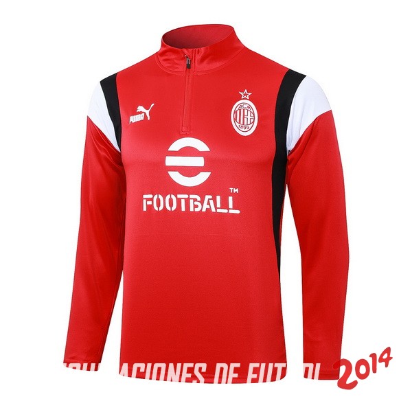 Sudadera Entrenamiento AC Milan 2023/2024 Rojo Negro Blanco