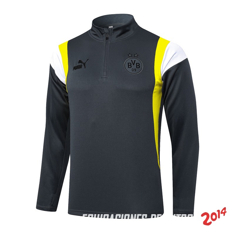 Sudadera Entrenamiento Borussia Dortmund 2023/2024 Gris Amarillo