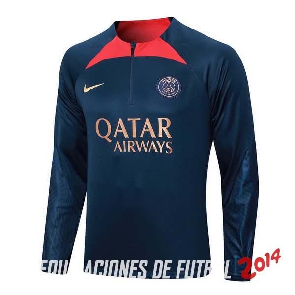 Sudadera Entrenamiento Paris Saint Germain 2023/2024 Azul Marino I Rojo