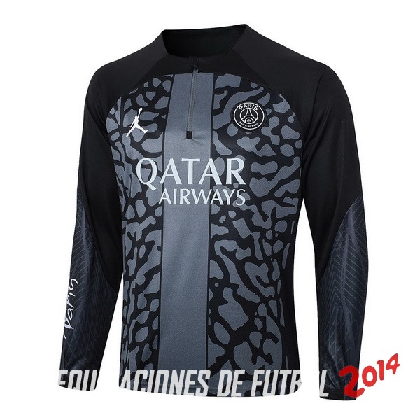 Sudadera Entrenamiento Paris Saint Germain 2023/2024 Gris Negro