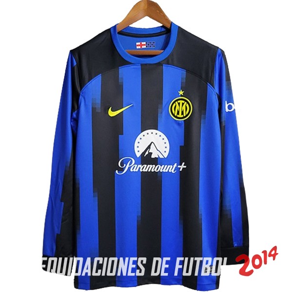 Tailandia Camiseta Del Inter Milán Manga Larga Primera 2023/2024