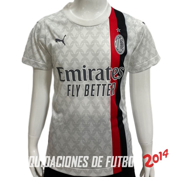 Tailandia Jugadores Camiseta Del AC Milan Ninos Segunda 2023/2024