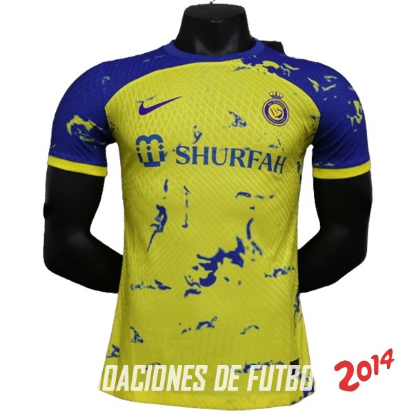 Tailandia Jugadores Camiseta Del Al Nassr Especial 2023 Especial 2024 Amarillo Azul