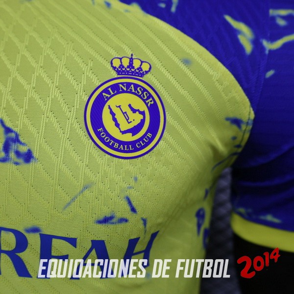 Tailandia Jugadores Camiseta Del Al Nassr Especial 2023-2024 Amarillo Azul