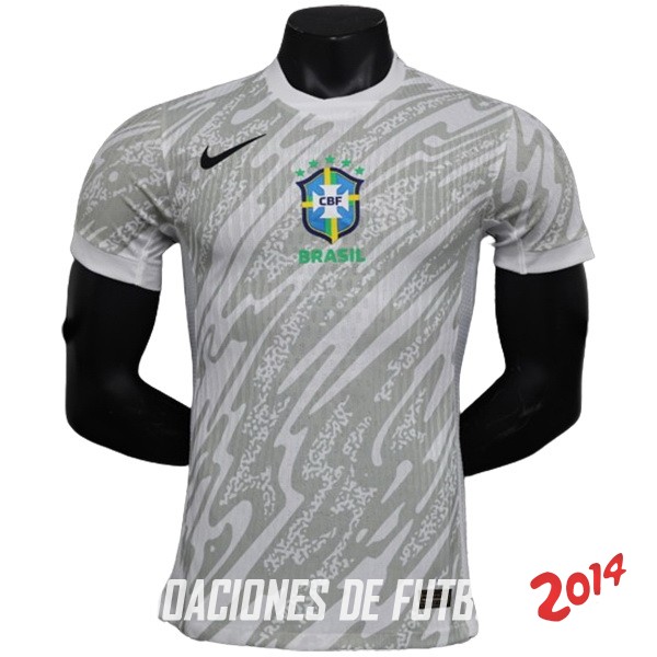 Tailandia Jugadores Camiseta Del Portero Brasil Concepto 2024 Blanco