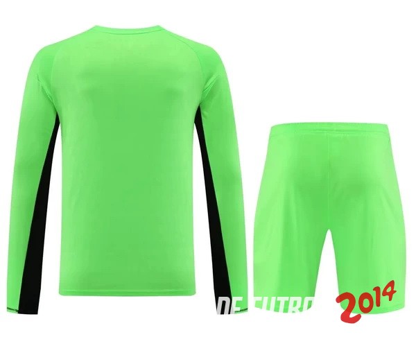 Tailandia Manga Larga Camiseta Del Conjunto Completo Hombre Bayern Múnich Portero 2023/2024 Verde
