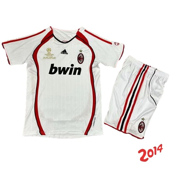 Camiseta Del Conjunto Completo AC Milan Retro Segunda 2006/2007