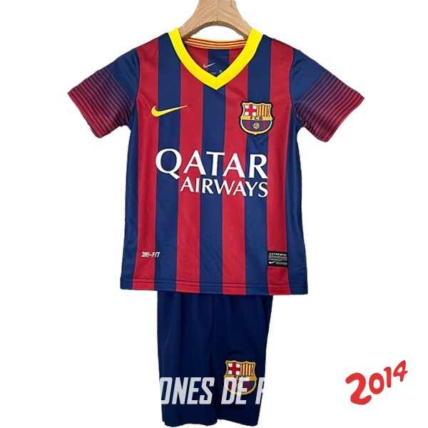Camiseta Del Conjunto Completo Barcelona Retro Nino Primera 2013/2014
