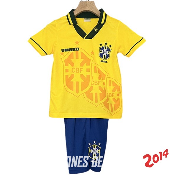 Camiseta Del Conjunto Completo Brasil Retro Nino Primera 1994