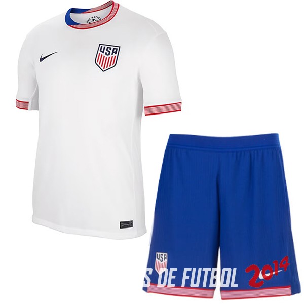 Camiseta Del Conjunto Completo Estados Unidos Nino Primera 2024