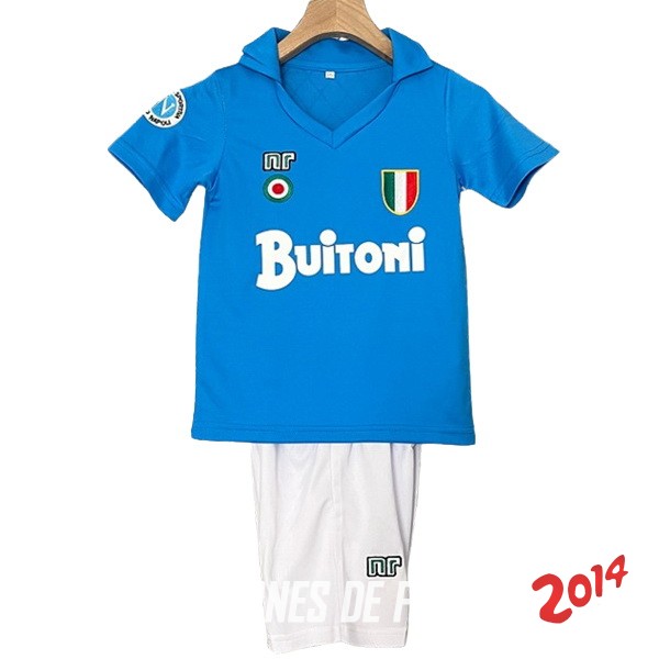 Camiseta Del Conjunto Completo Napoli Retro Nino Primera 1987/1988