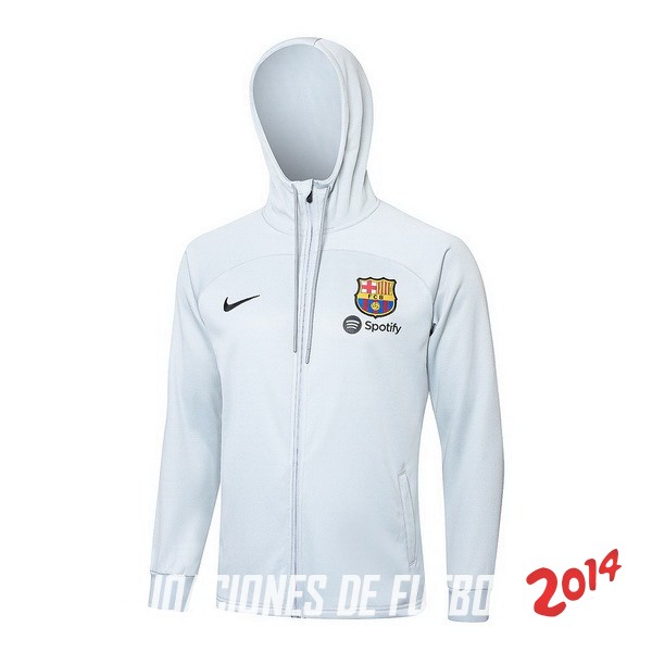 Chaqueta Con Capucha Barcelona 2023/2024 Gris Claro