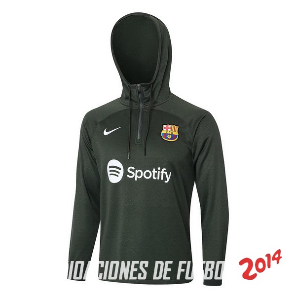 Chaqueta Con Capucha Barcelona 2023/2024 Verde Marino