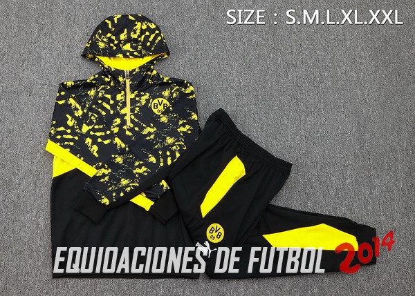Chaqueta Con Capucha Borussia Dortmund 2023/2024 Negro I Amarillo