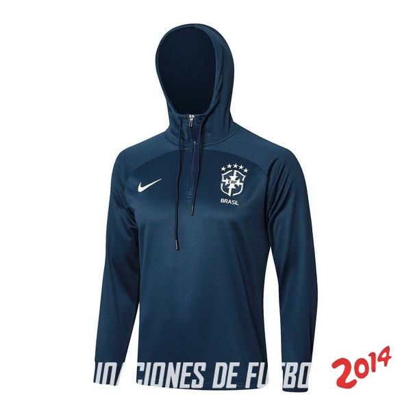 Chaqueta Con Capucha Brasil 2023 Azul Marino