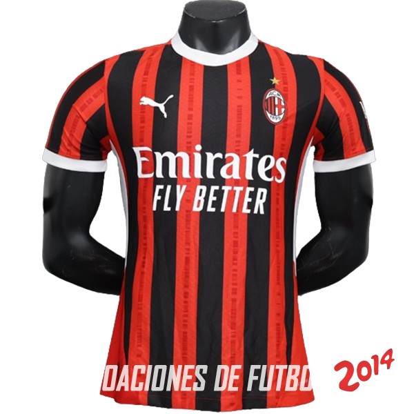 Concepto Jugadores Camiseta AC Milan Primera 2024/2025 Rojo Negro