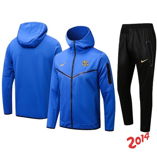 Conjunto Completo Chaqueta Con Capucha Barcelona 2023/2024 Azul Negro