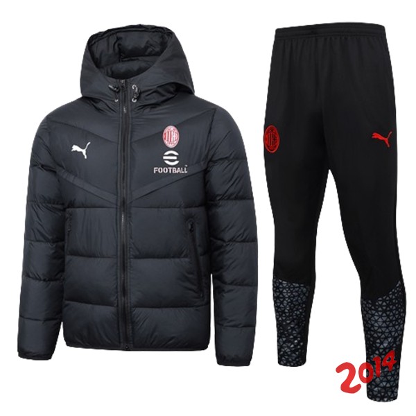 Conjunto Completo Chaqueta De Algodon AC Milan 2023/2024 Negro