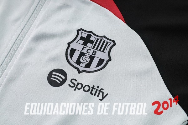 Conjunto Completo Ropa Deportiva Con Cremallera Larga Barcelona 2023/2024 Gris Negro