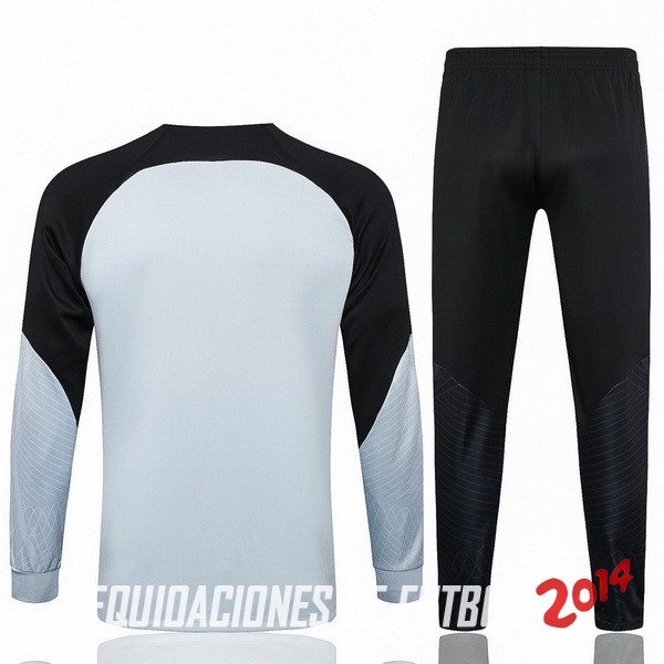 Conjunto Completo Ropa Deportiva Con Cremallera Larga Barcelona 2023/2024 Gris Negro