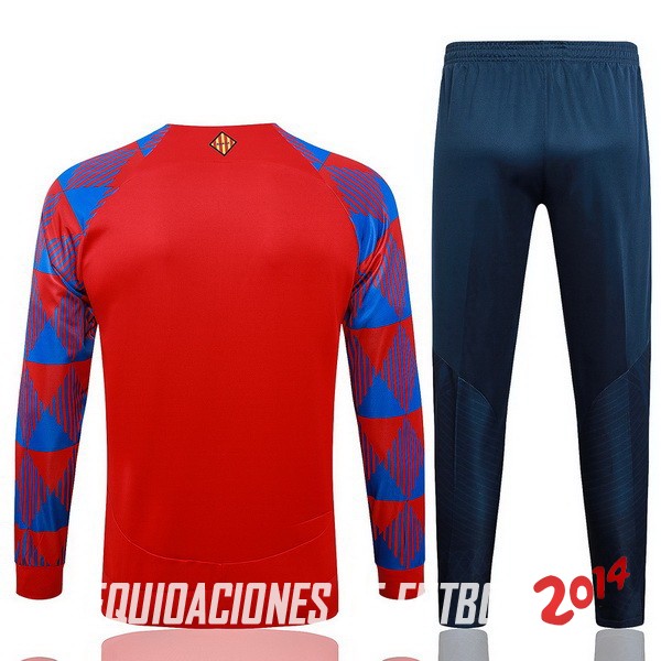 Conjunto Completo Ropa Deportiva Con Cremallera Larga Barcelona 2023/2024 Rojo Azul