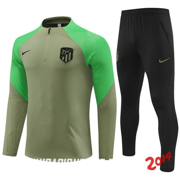 Conjunto Completo Sudadera Entrenamiento Atlético Madrid 2023/2024 Verde I Negro