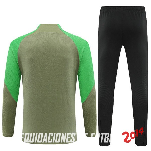 Conjunto Completo Sudadera Entrenamiento Atlético Madrid 2023/2024 Verde I Negro