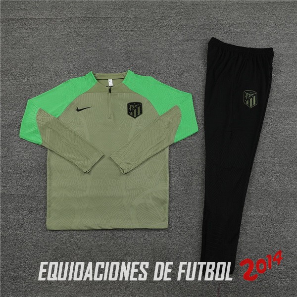 Conjunto Completo Sudadera Entrenamiento Atlético Madrid 2023/2024 Verde I Negro