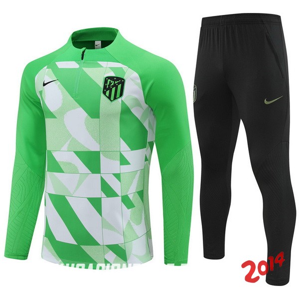 Conjunto Completo Sudadera Entrenamiento Atlético Madrid 2023/2024 Verde Negro