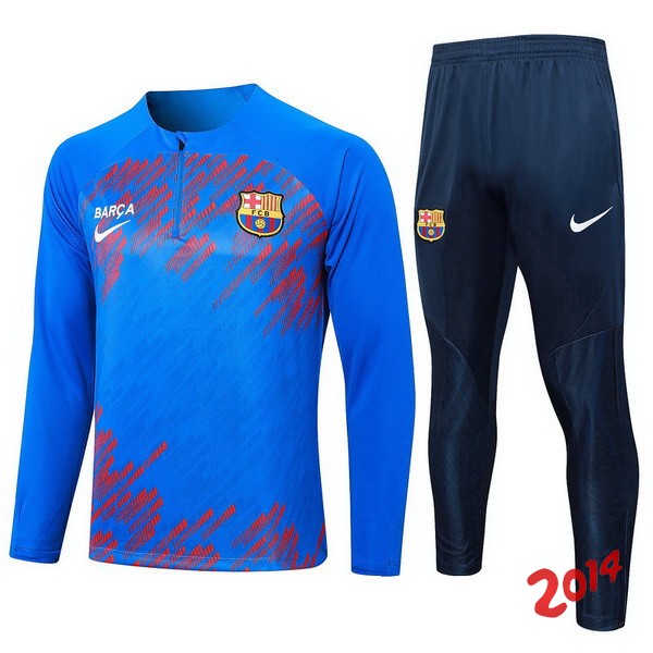 Conjunto Completo Sudadera Entrenamiento Barcelona 2023/2024 Azul Rojo