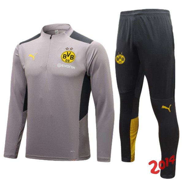 Conjunto Completo Sudadera Entrenamiento Ninos Borussia Dortmund 2023/2024 Gris