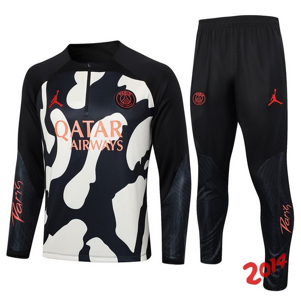 Conjunto Completo Sudadera Entrenamiento Paris Saint Germain 2023/2024 Amarillo Negro Naranja