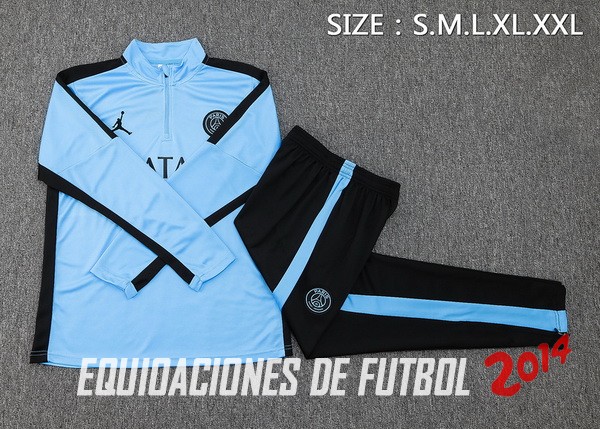 Conjunto Completo Sudadera Entrenamiento Paris Saint Germain 2023/2024 Azul II Negro
