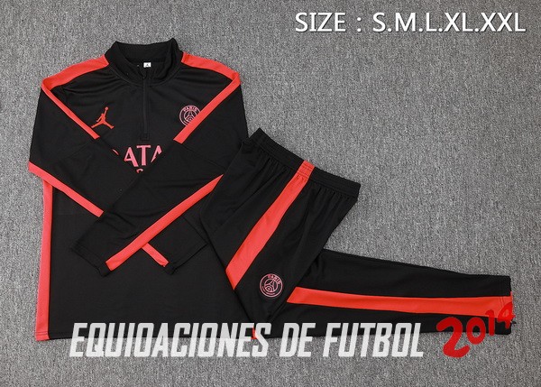 Conjunto Completo Sudadera Entrenamiento Paris Saint Germain 2023/2024 Rojo II Negro