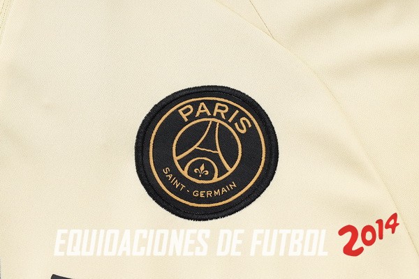 Conjunto Completo Sudadera Jugadores Entrenamiento Paris Saint Germain 2023/2024 Amarillo Negro