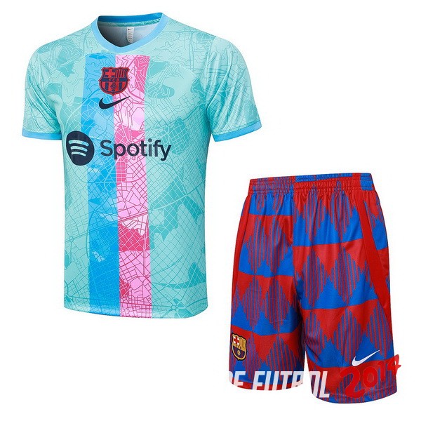 Entrenamiento Conjunto Completo Barcelona 2023/2024 Verde Rosa Rojo