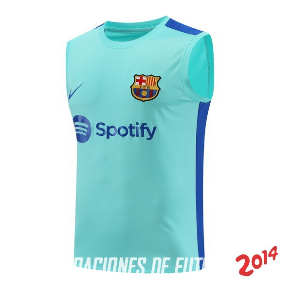 Entrenamiento Sin Mangas Barcelona 2023/2024 Azul Verde