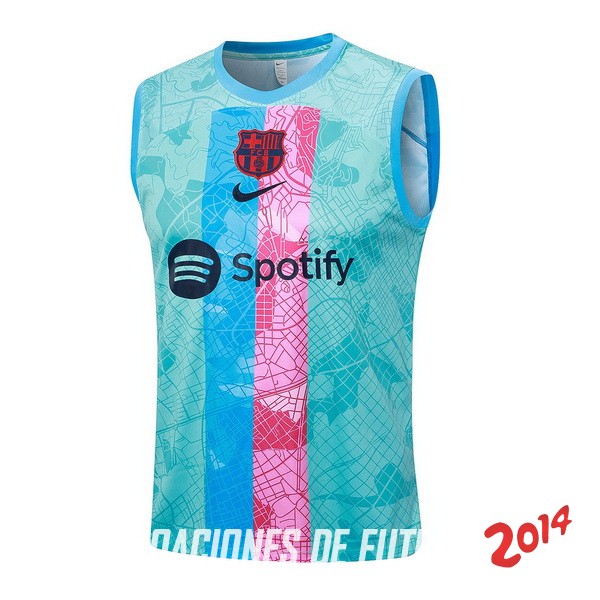 Entrenamiento Sin Mangas Barcelona 2023/2024 Verde Rosa