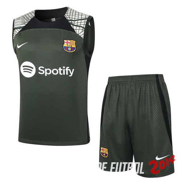Entrenamiento Sin Mangas Conjunto Completo Barcelona 2023/2024 Verde