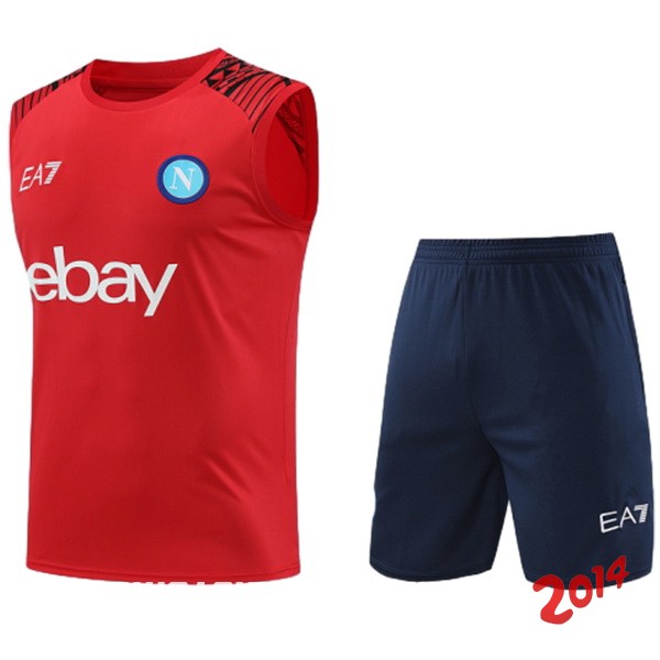Entrenamiento Sin Mangas Conjunto Completo Napoli 2024/2025 Rojo Azul