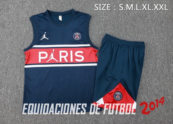 Entrenamiento Sin Mangas Conjunto Completo Paris Saint Germain 2023/2024 Azul Marino I Rojo