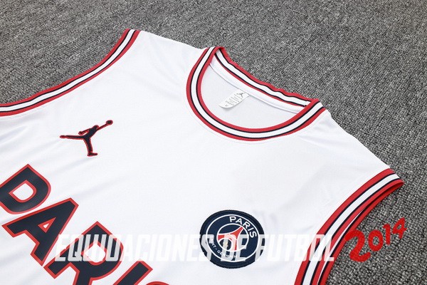Entrenamiento Sin Mangas Conjunto Completo Paris Saint Germain 2023/2024 Blanco Rojo