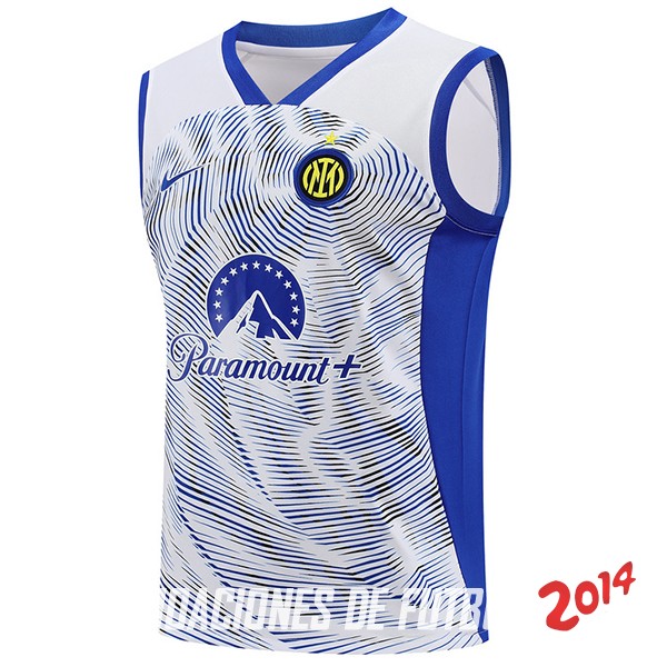 Entrenamiento Sin Mangas Inter Milan 2023/2024 Blanco Azul