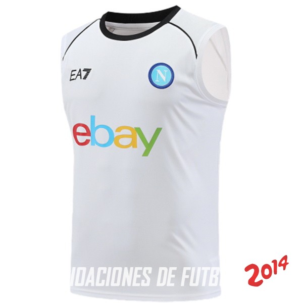 Entrenamiento Sin Mangas Napoli 2024/2025 Blanco