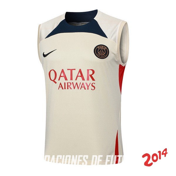 Entrenamiento Sin Mangas Paris Saint Germain 2023/2024 Amarillo Azul