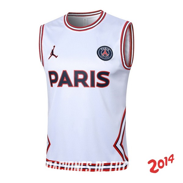Entrenamiento Sin Mangas Paris Saint Germain 2023/2024 Blanco Rojo